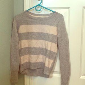 Gray and cream light weight sweater.